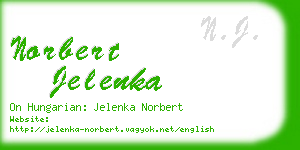 norbert jelenka business card